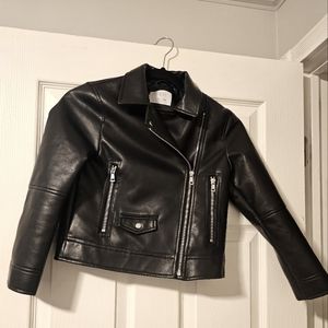 ZARA kids leather jacket / biker jacket - size 8